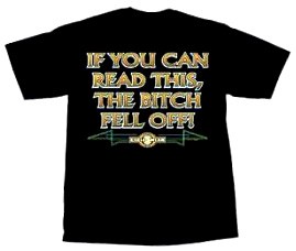 Biker T-shirt If You Can Read This, The Bitch Fell Off Adult Tee Shirts