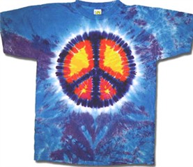 Tie Dye Peace T-shirt - Peace Sign Adult Tee