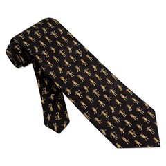 Sock Monkey Silk Tie Necktie - Men's Animal Print Neck Tie
